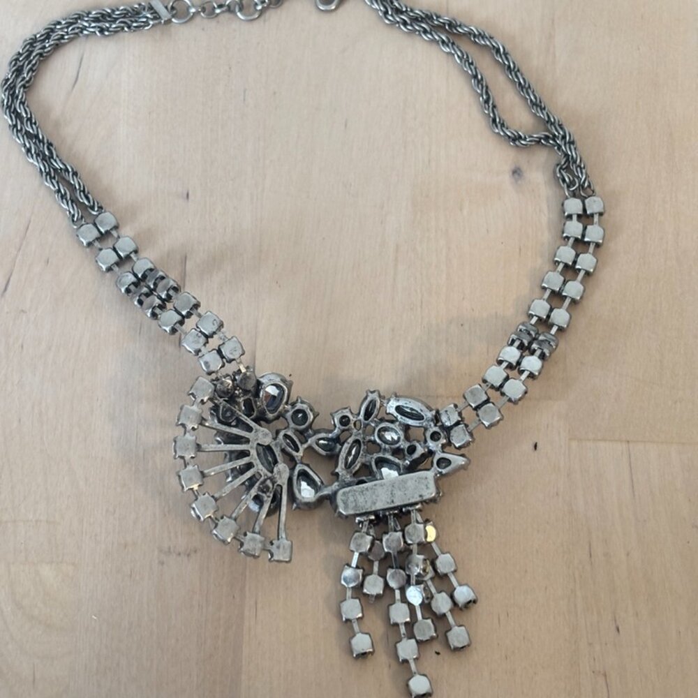 Vintage Rhinestone statement Necklace - Picture 10 of 10